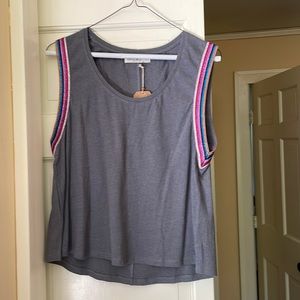NWT Natural Life Sleeveless top, gray, size M